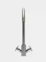 Серый металлик gebert GB14028 LOFT X cмеситель для кухни, высокий излив, нержавеющая сталь
