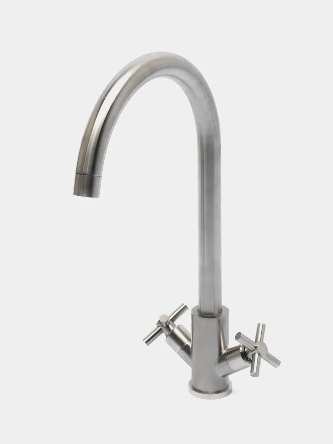 Серый металлик gebert GB14028 LOFT X cмеситель для кухни, высокий излив, нержавеющая сталь