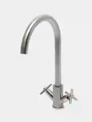 Серый металлик gebert GB14028 LOFT X cмеситель для кухни, высокий излив, нержавеющая сталь