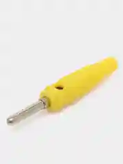Штекер Banana желтый, винтовое крепление