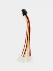Переходник питания для видеокарт Pro Legend 6 pin to 2 molex (Video power), 15 см