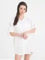 Белый пляжная рубашка, парео женское