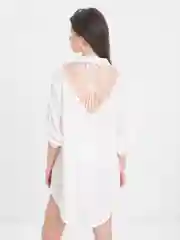 Белый пляжная рубашка, парео женское