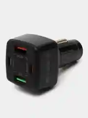 Черный автомобильное зарядное устройство 4в1, 38Вт, PD+QC3.0, 3.1A, 2USB + 2Type-C
