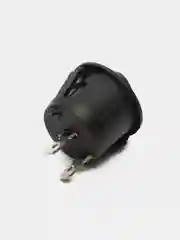 Клавишный переключатель круглый, черный, 2 контакта ON-OFF