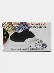 Лупа Pro Legend ювелирная 45х, 25 мм, складная, с подсветкой, ультрафиолет (2 LED)