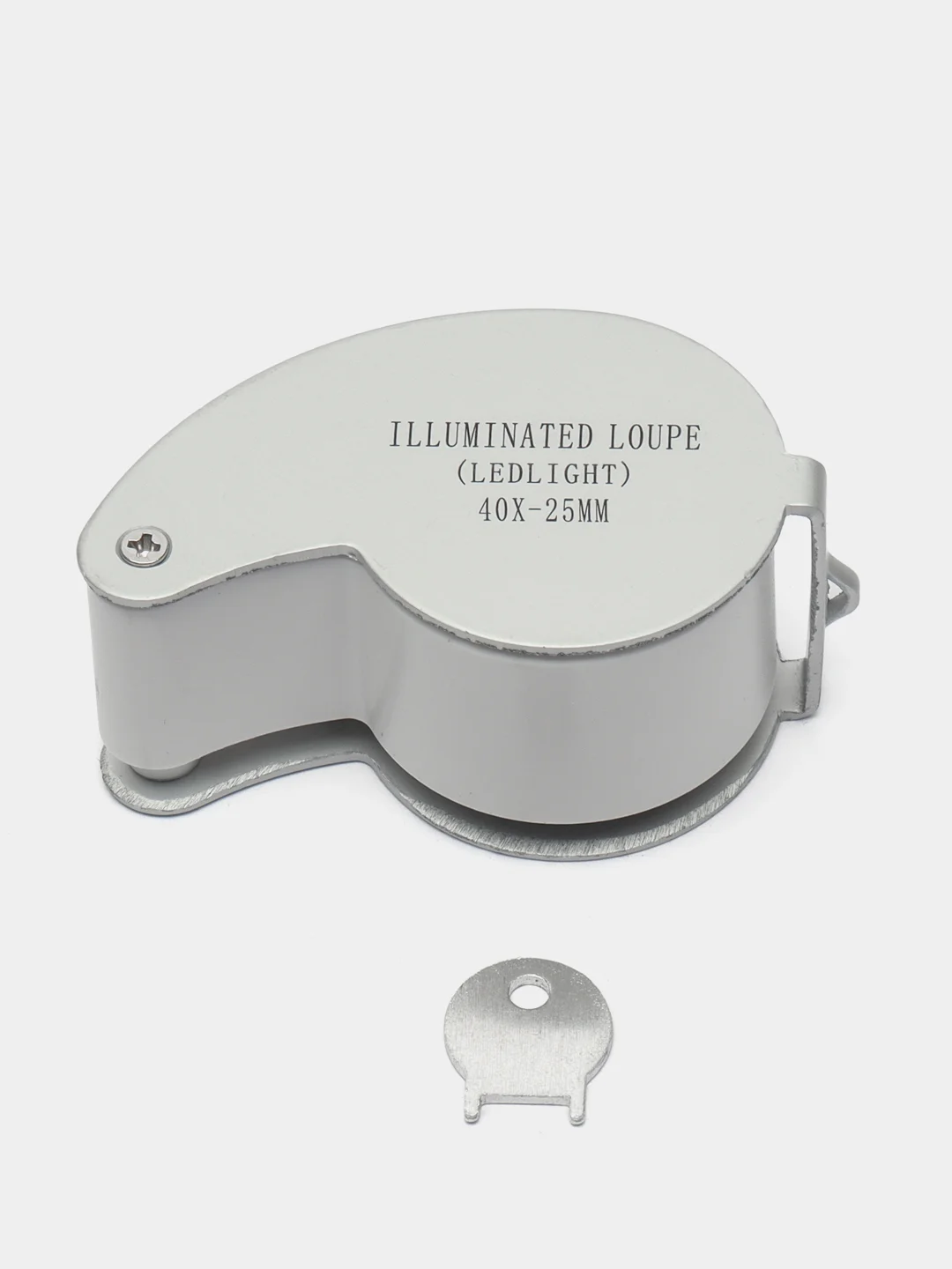 Лупа ювелирная Pro Legend 40х-25мм с подсветкой (2 LED)