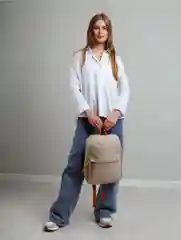 Бежевый рюкзак спортивный, унисекс