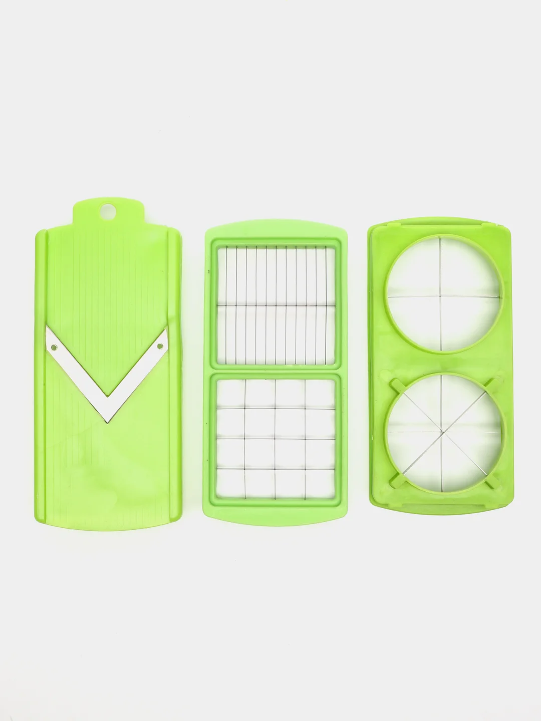Зеленый терка для овощей / Овощерезка ручная универсальная Nicer Dicer