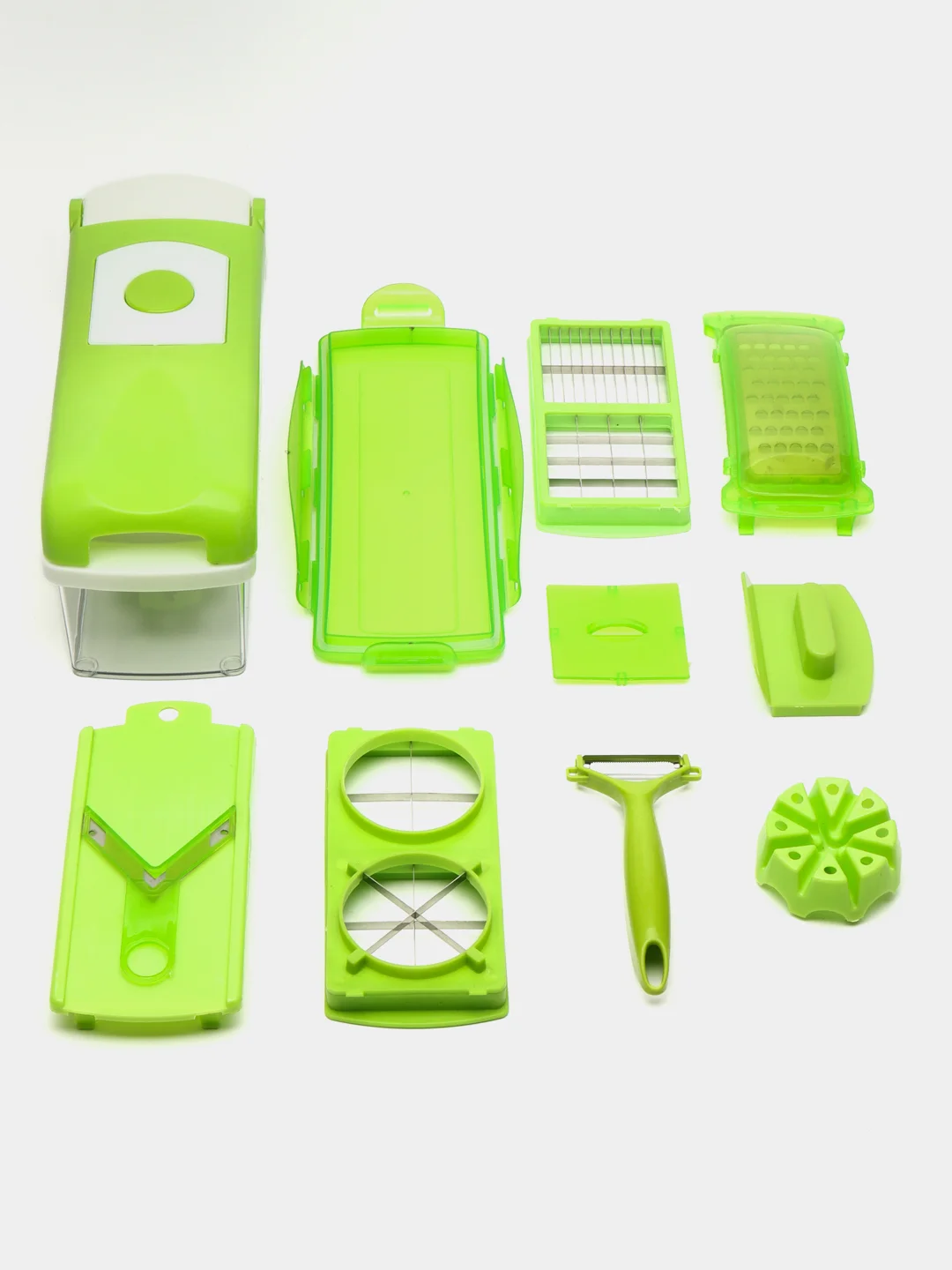 Зеленый терка для овощей / Овощерезка ручная универсальная Nicer Dicer