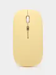Желтый мышь компьютерная, бесшумная, беспроводная, RGB-подсветка, USB зарядка