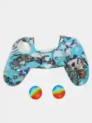 Небесно-голубой защитный чехол с принтом для джойстика PS4, DualShock 4, PlayStation 4