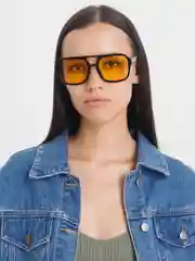 Желтый солнцезащитные очки, унисекс, авиаторы