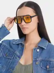 Желтый солнцезащитные очки, унисекс, авиаторы