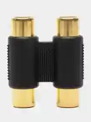 Переход 2 x RCA гнездо - 2 x RCA гнездо пластик Gold, Gold, Pro Legend