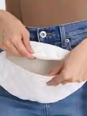 Белый сумка через плечо, стеганая, поясная сумка