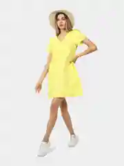 Желтый платье летнее хлопок