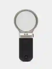 Лупа ручная круглая 16х-кратная для чтения с подсветкой 2 LED, трансформер
