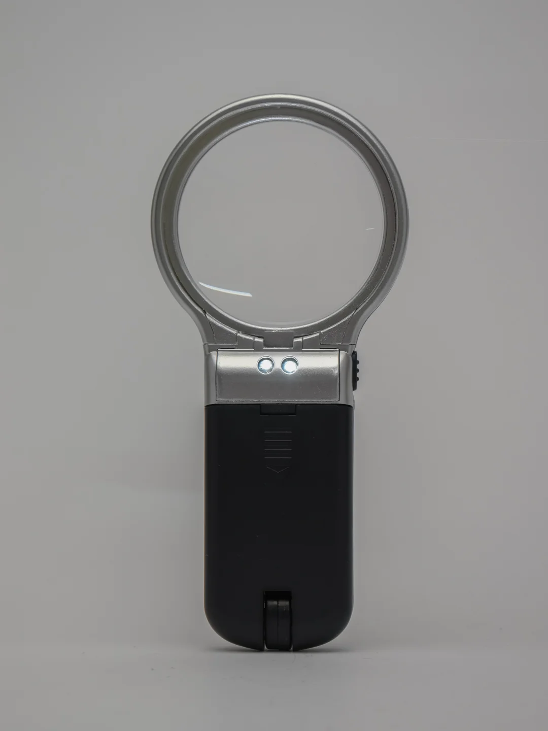 Лупа ручная круглая 16х-кратная для чтения с подсветкой 2 LED, трансформер