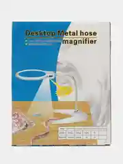 Лупа настольная 2x/5x-130мм на гибком штативе с подсветкой (2 LED)