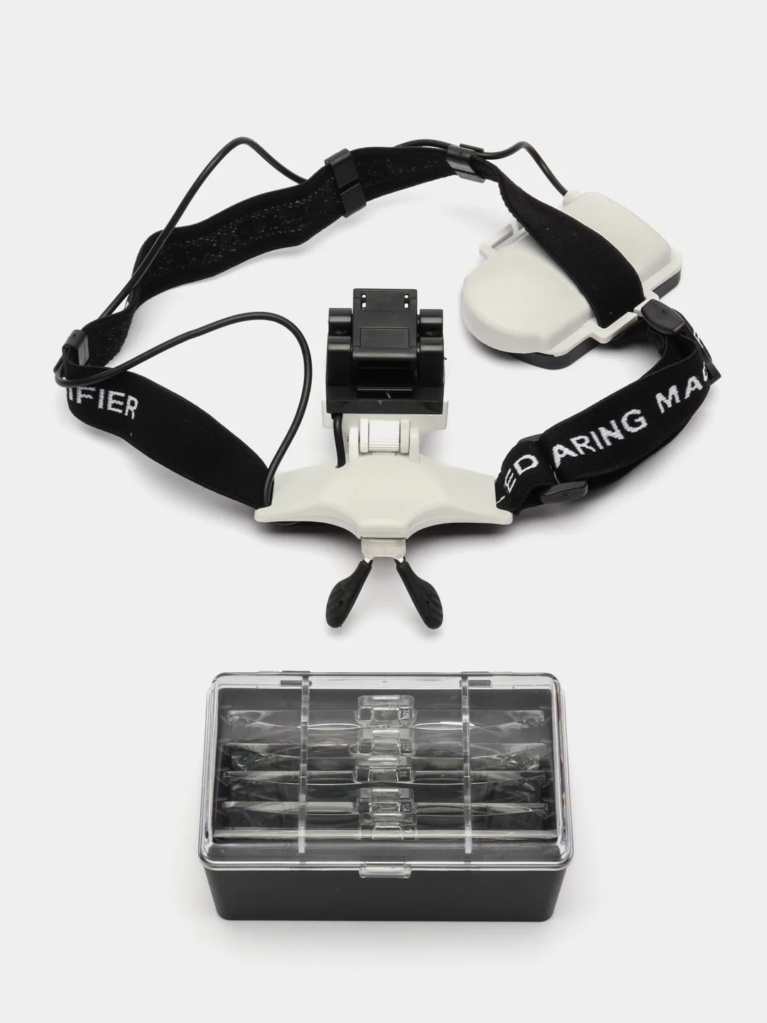 Лупа налобная 6хс подсветкой (2LED) Pro Legend