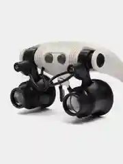 Лупа налобная 10х/15х/20х/25х/ (очки) с подсветкой (2LED) Pro Legend