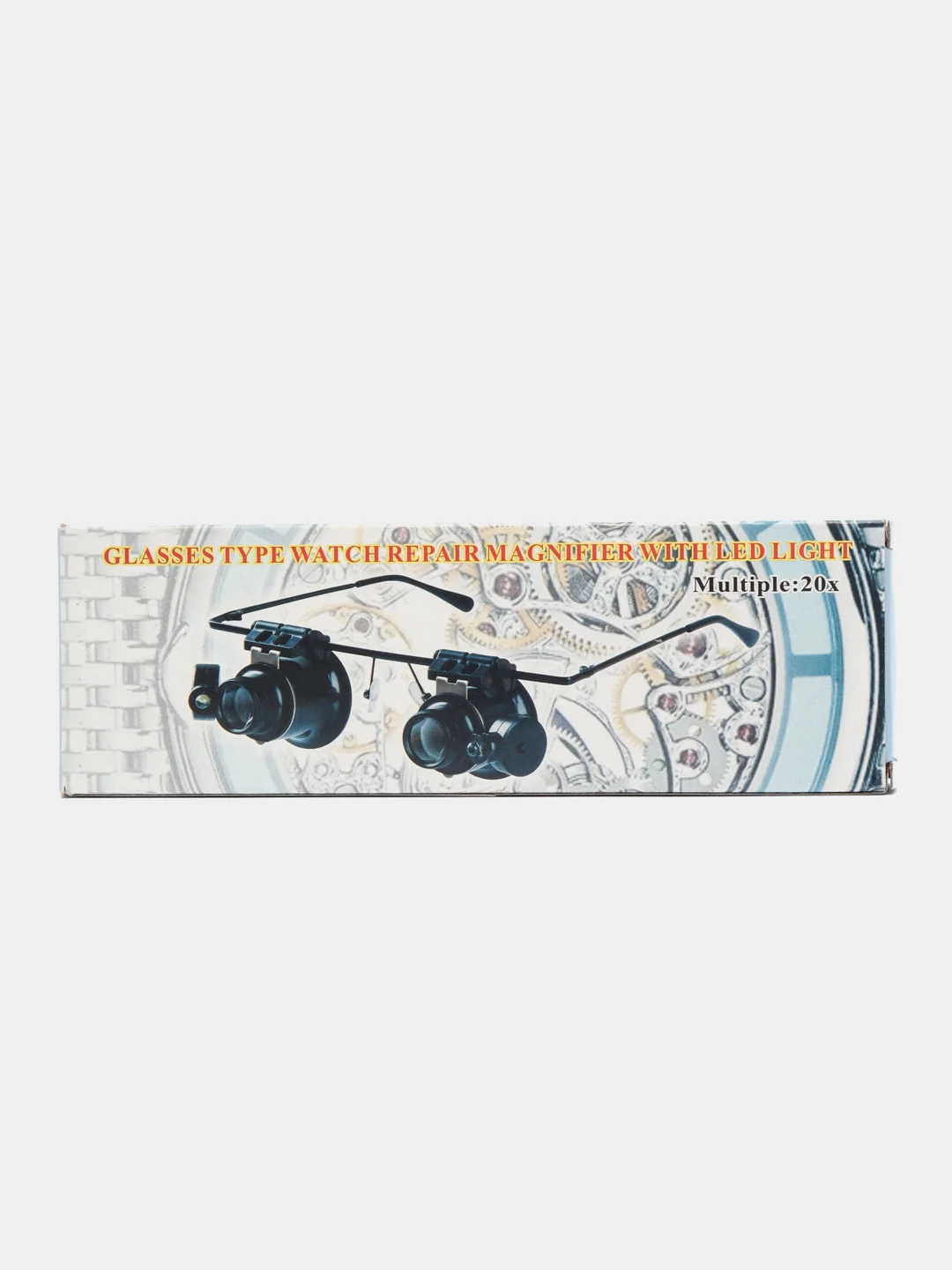 Лупа налобная 20x бинокулярная (очки) с подсветкой (2 LED)