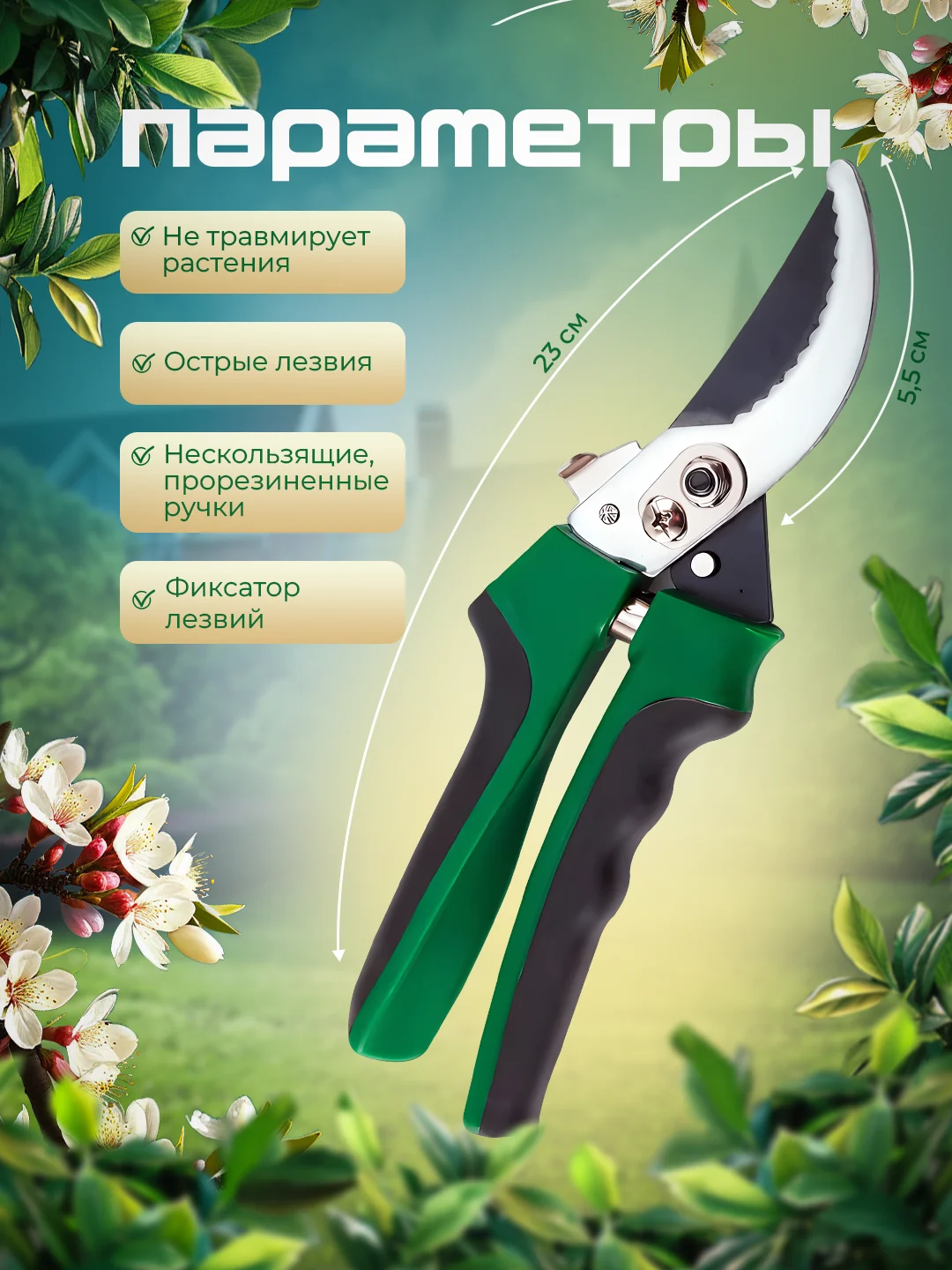 Секатор садовый, ножницы универсальные кусачки