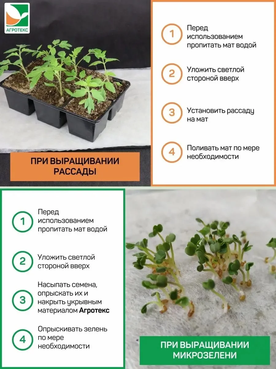 Мат для микрозелени 30х50 см