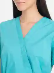 Бирюзовый медицинский костюм, женский