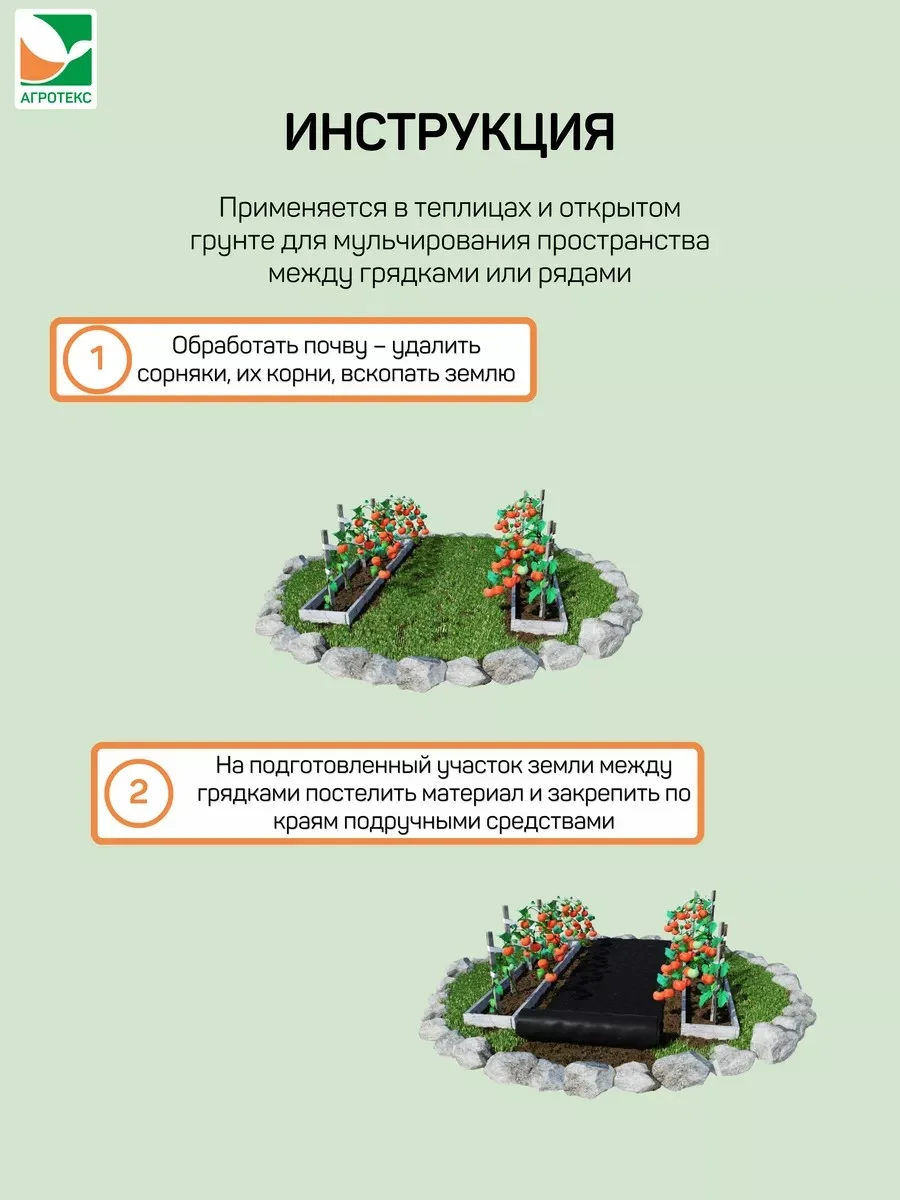 Защитная полоса от сорняков Агротекс 120 0,4*10м