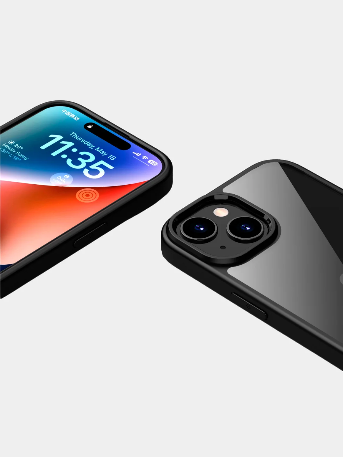 Прозрачный чехол для Apple IPhone 14 и 14 Plus / Айфон 14 и 14 + с силиконовым кантом