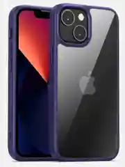 Фиолетовый прозрачный чехол для Apple IPhone 14 и 14 Plus / Айфон 14 и 14 + с силиконовым кантом