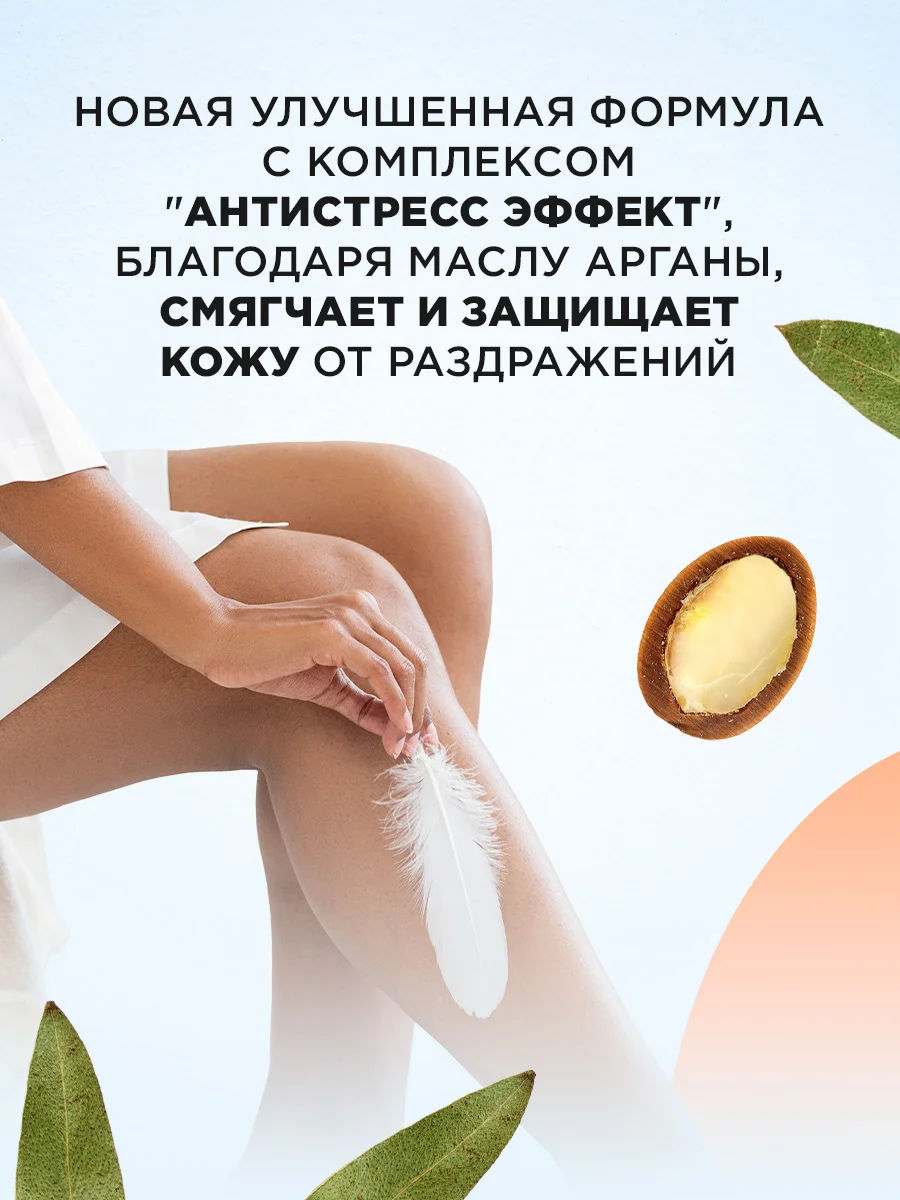 Гель для бритья женский Carelax Silk Touch аргановое масло для чувствительной кожи 200мл