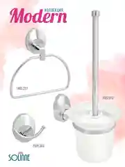 Хром 1402.230 Полотенцедержатель двойной "Solinne", 16072, хром, Коллекция Modern