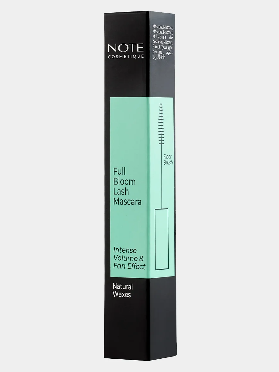 Черный тушь для ресниц NOTE Cosmetique FULL BLOOM для пышного объема и разделения