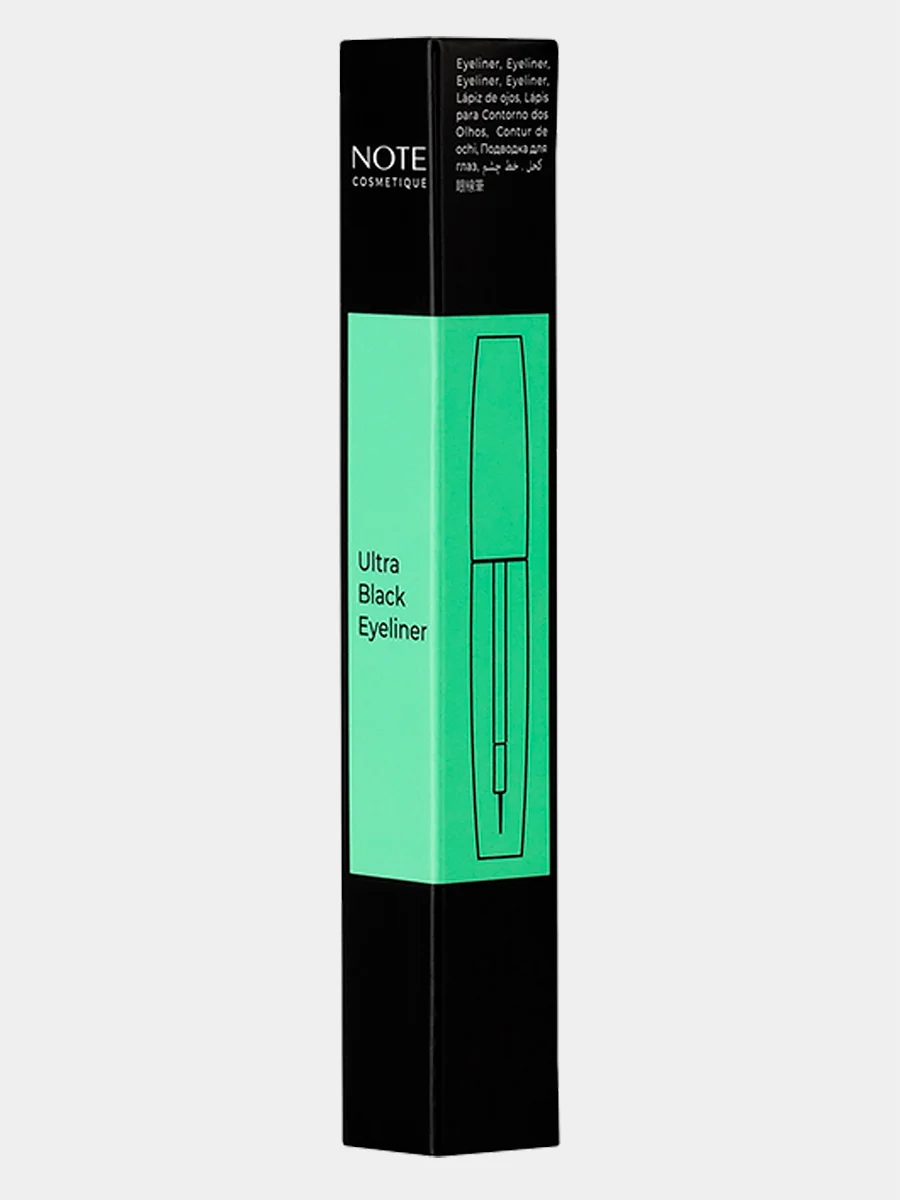 Черный подводка-фломастер для глаз NOTE Cosmetique precision eyeliner черный