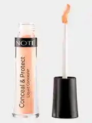 Бежевый консилер жидкий маскирующий защитный Note Cosmetique conceal & protect liquid concealer