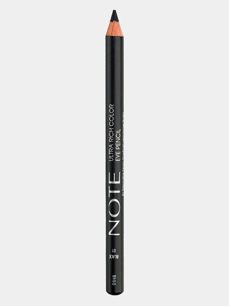 Черный карандаш для глаз NOTE Cosmetique ultra rich color eye pencil насыщенного цвета