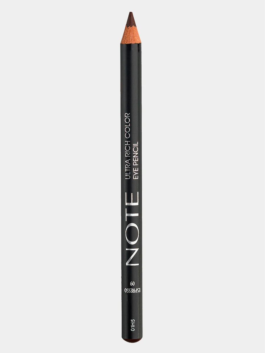 Тёмно-коричневый карандаш для глаз NOTE Cosmetique ultra rich color eye pencil насыщенного цвета