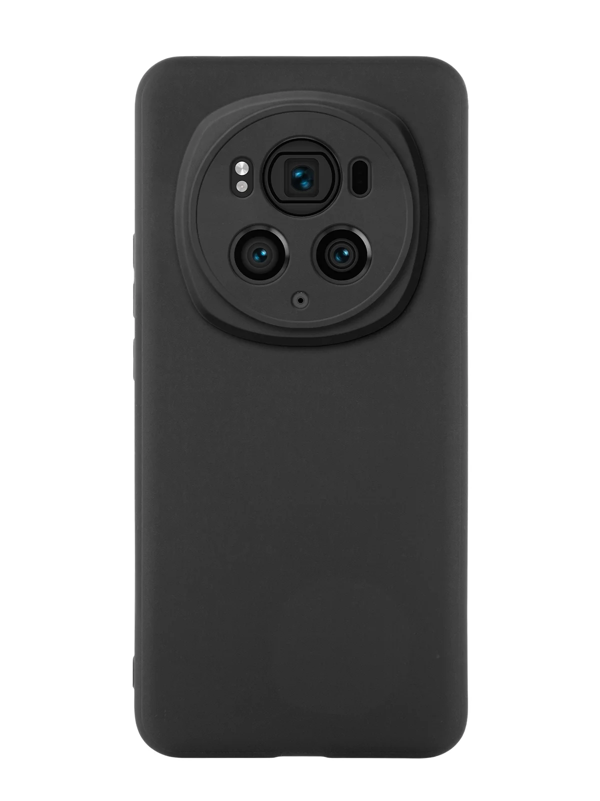 Черный чехол для Honor Magic 6 Pro силиконовый BROSCORP матовый/ прозрачный, бортик- защита камер