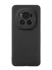 Черный чехол для Honor Magic 6 Pro силиконовый BROSCORP матовый/ прозрачный, бортик- защита камер