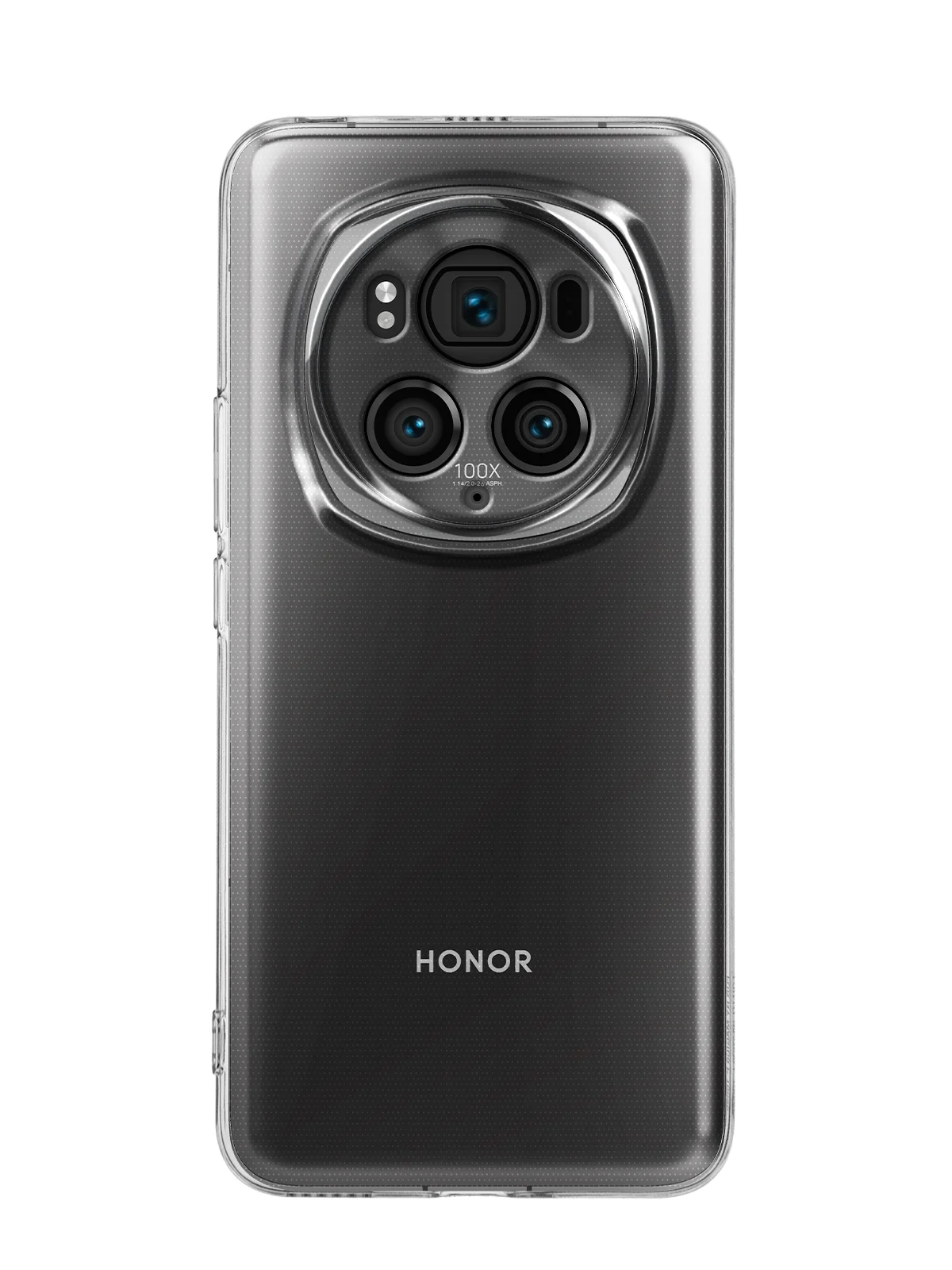 Прозрачный чехол для Honor Magic 6 Pro силиконовый BROSCORP матовый/ прозрачный, бортик- защита камер