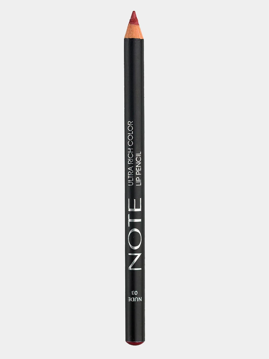 Коричневый карандаш для губ NOTE Cosmetique ultra rich color lip pencil насыщенного цвета