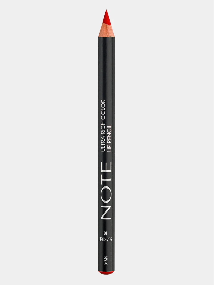 Бордовый карандаш для губ NOTE Cosmetique ultra rich color lip pencil насыщенного цвета