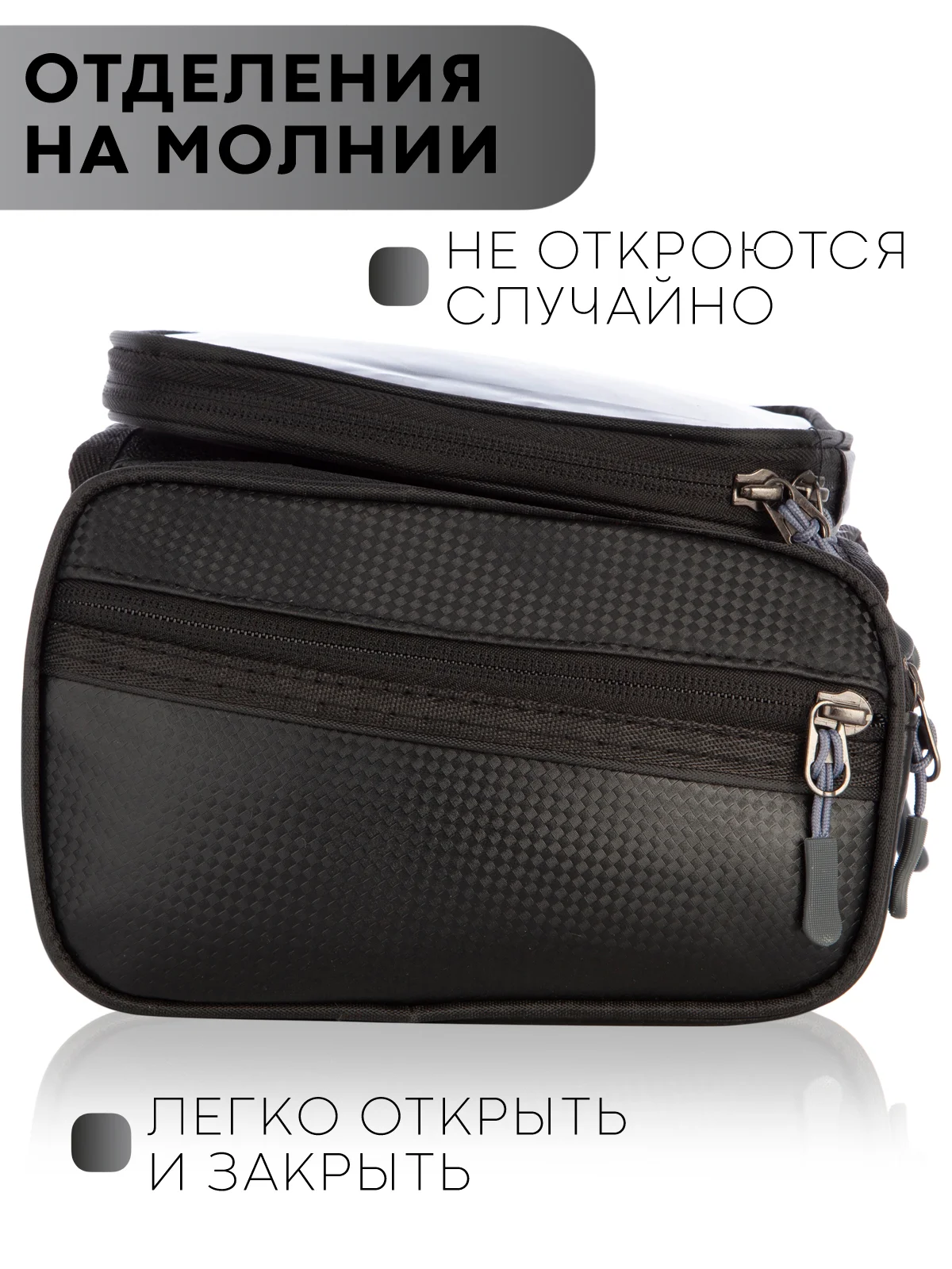Зеленый велосумка, держатель смартфона на раму велосипеда КАРТОФАН,велосипедная сумка для телефона