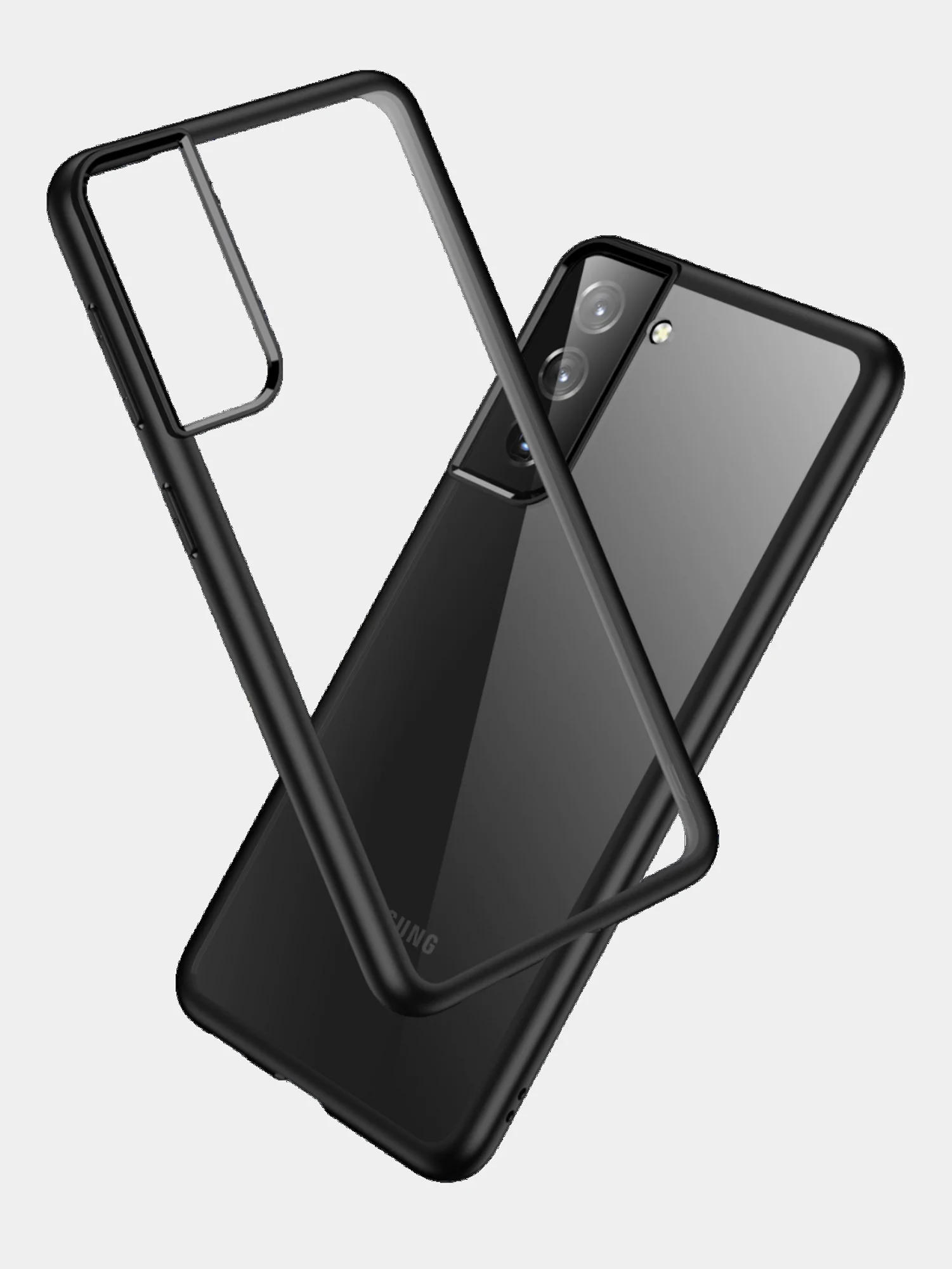 Прозрачный чехол для Samsung S21 Plus / Самсунг S21 + с силиконовым кантом Crystal Case