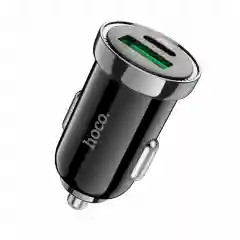 Автомобильное зарядное устройство Hoco Z44 Leading USB+USB Type-C PD + QC3.0 (черное)