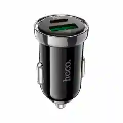 Автомобильное зарядное устройство Hoco Z44 Leading USB+USB Type-C PD + QC3.0 (черное)