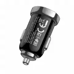 Автомобильное зарядное устройство Hoco Z44 Leading USB+USB Type-C PD + QC3.0 (черное)